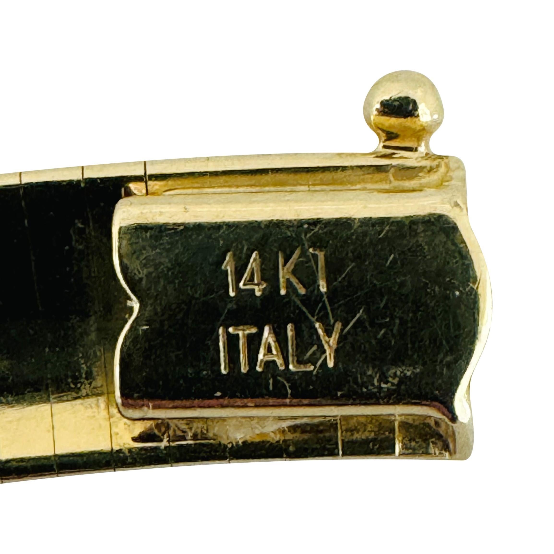 14k Gelbgold 52.2g massive schwere 6mm Omega-Gliederhalskette Italien 16