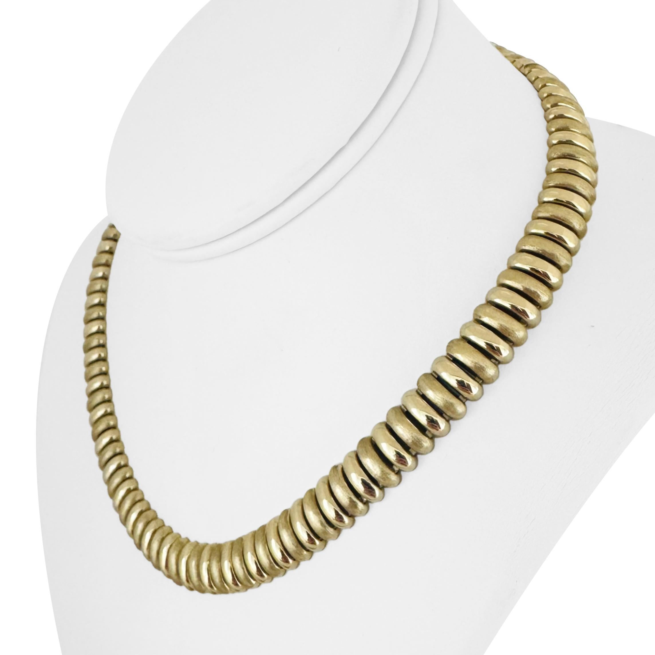 Oro amarillo de 14k 54,6 g Collar de eslabones de fantasía de 10 mm para señoras Italia 16 en Bueno Estado en Guilford, CT