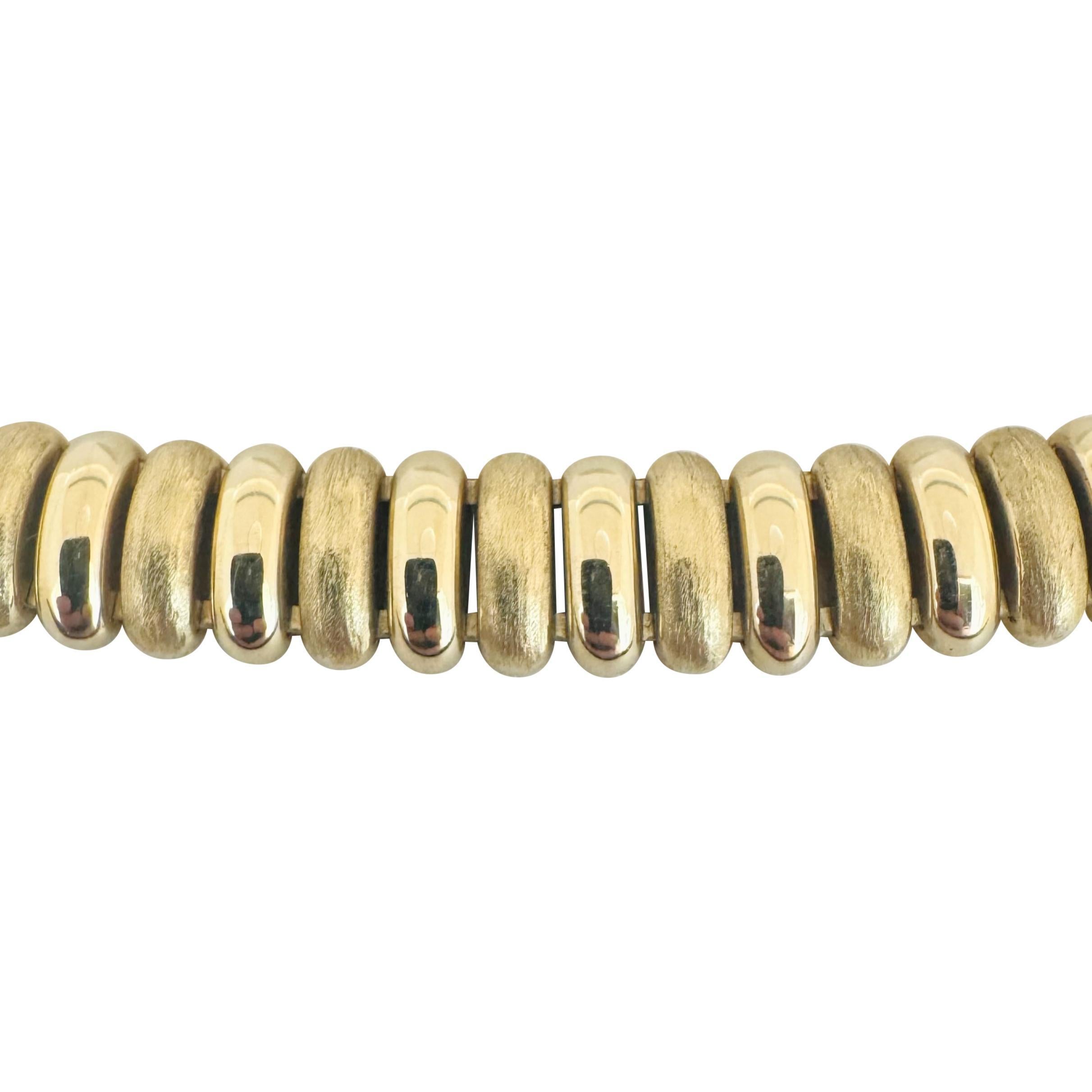 Oro amarillo de 14k 54,6 g Collar de eslabones de fantasía de 10 mm para señoras Italia 16 1