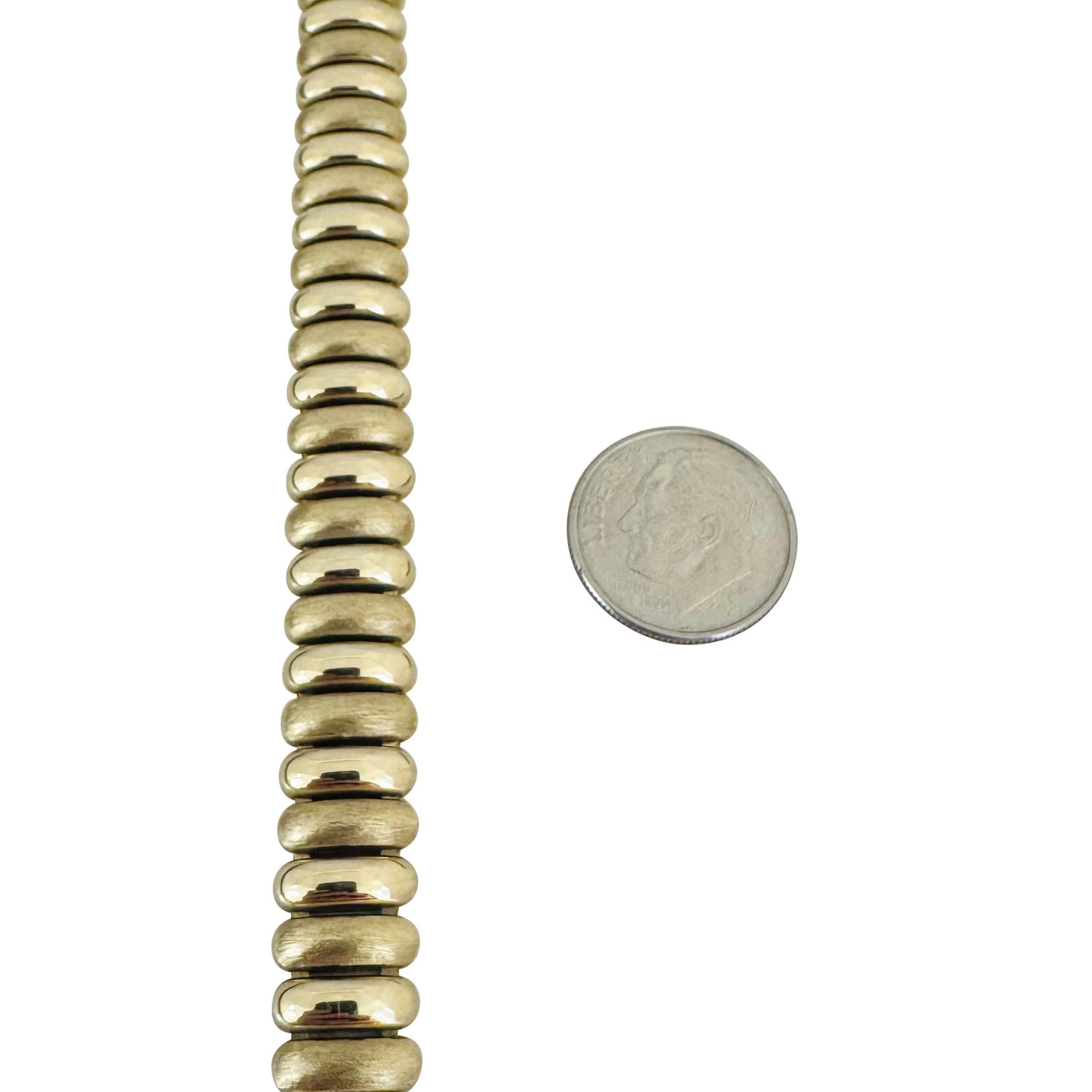 Oro amarillo de 14k 54,6 g Collar de eslabones de fantasía de 10 mm para señoras Italia 16 2