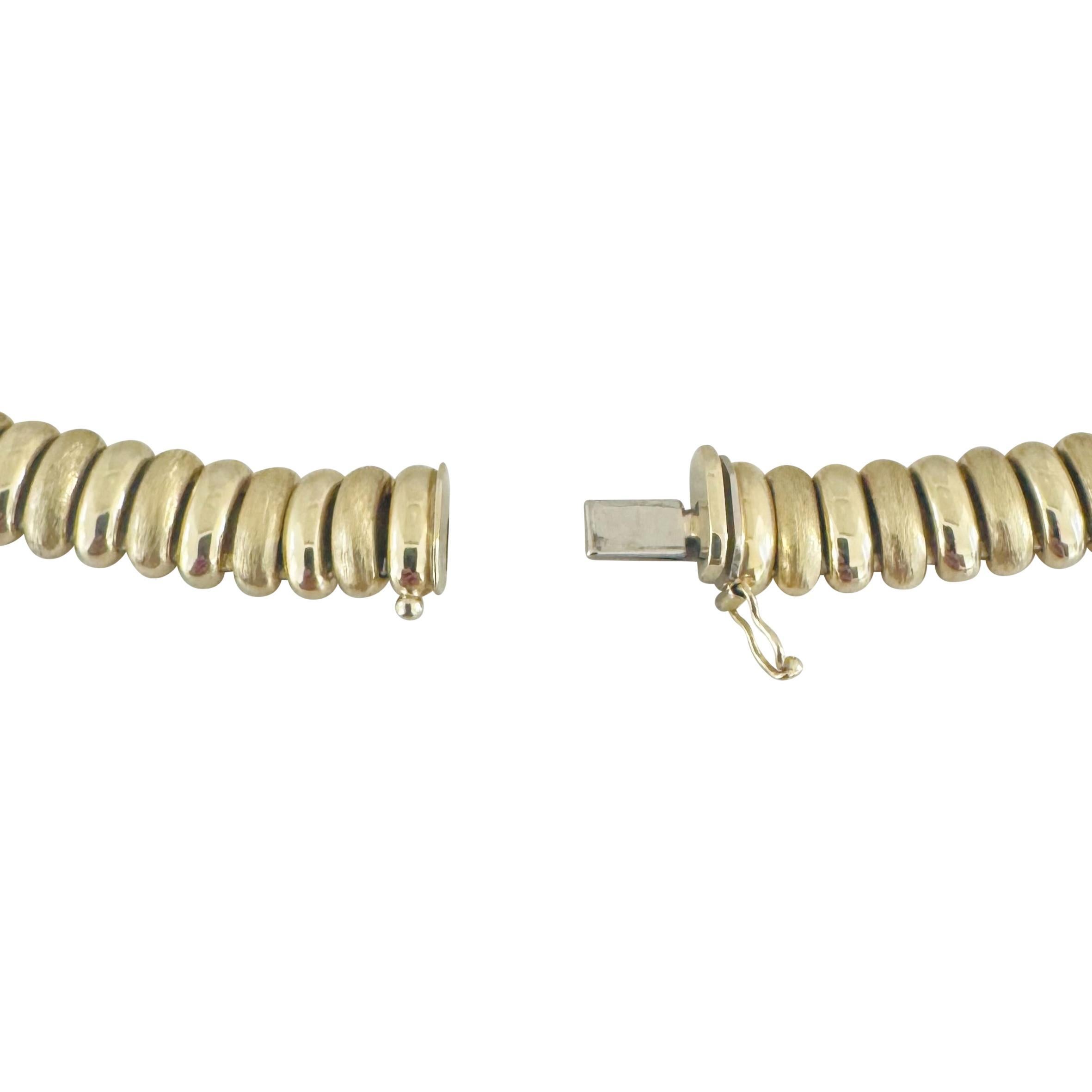 Oro amarillo de 14k 54,6 g Collar de eslabones de fantasía de 10 mm para señoras Italia 16 3