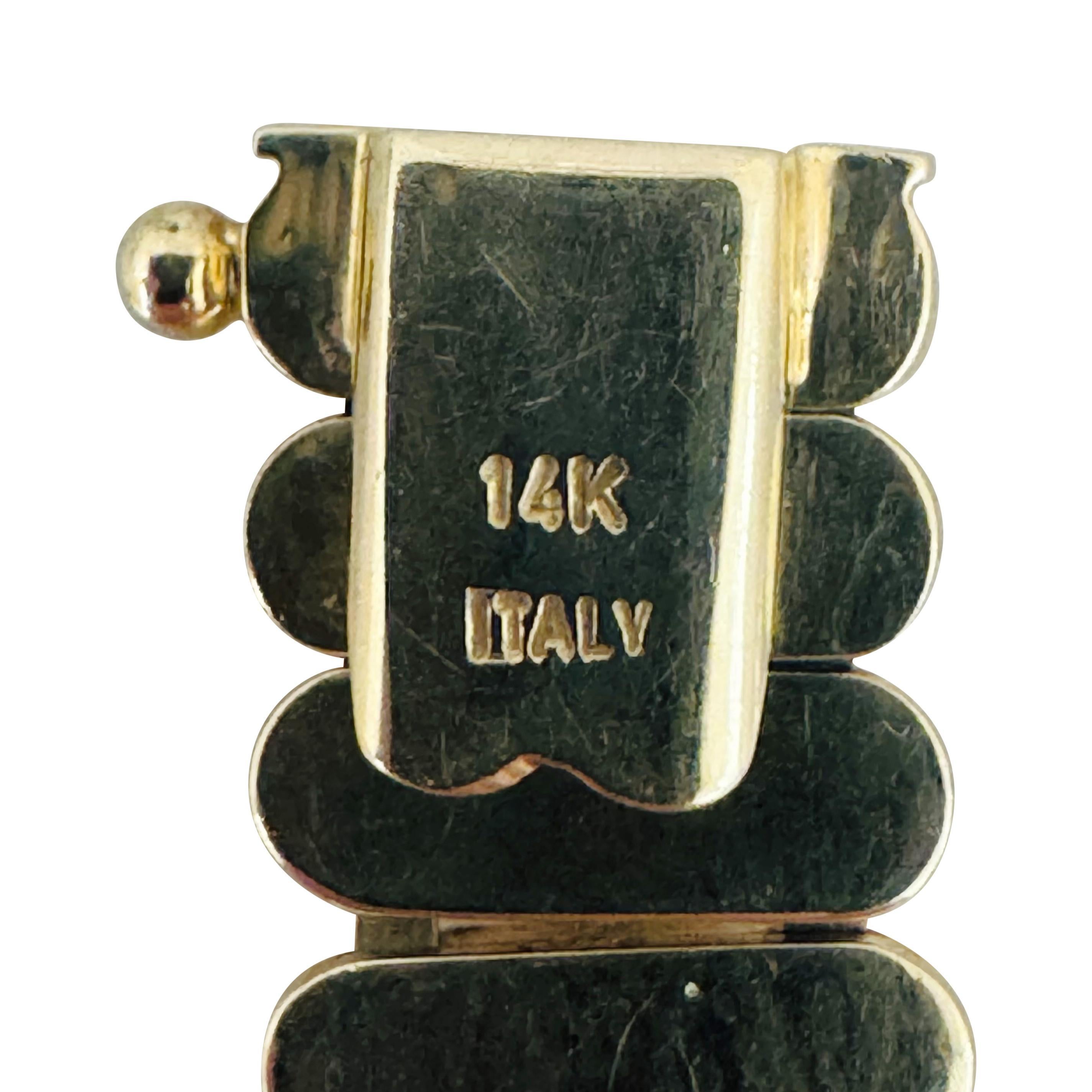 Oro amarillo de 14k 54,6 g Collar de eslabones de fantasía de 10 mm para señoras Italia 16 4