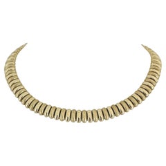 Oro amarillo de 14k 54,6 g Collar de eslabones de fantasía de 10 mm para señoras Italia 16