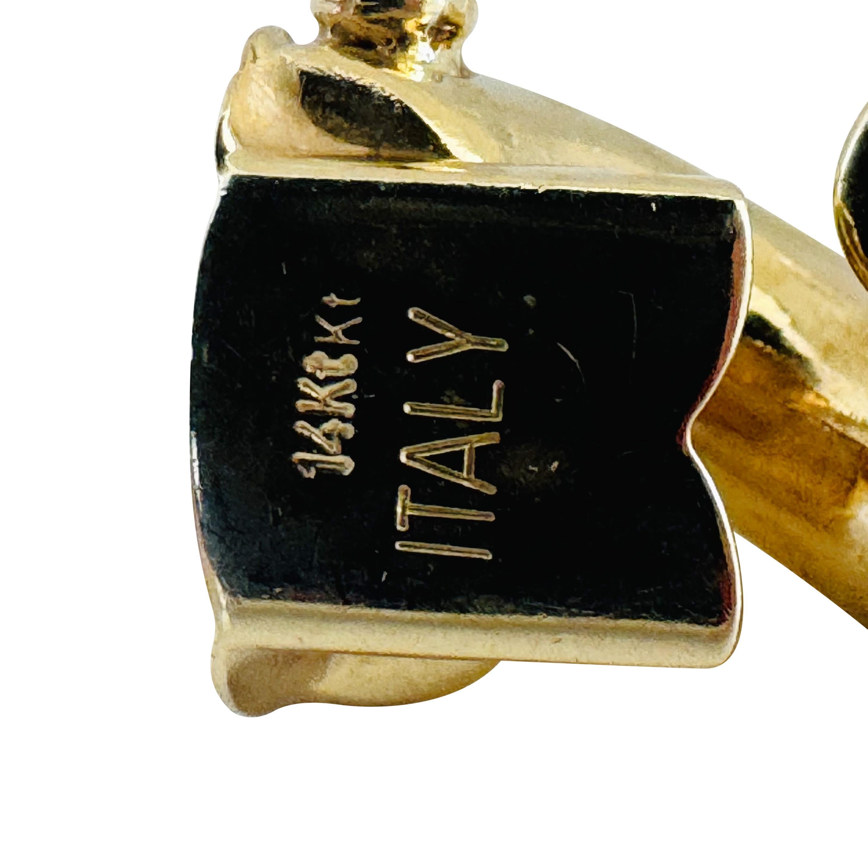 14k Yellow Gold 56g Heavy Thick 16mm San Marco Link Bracelet Italy 7.25