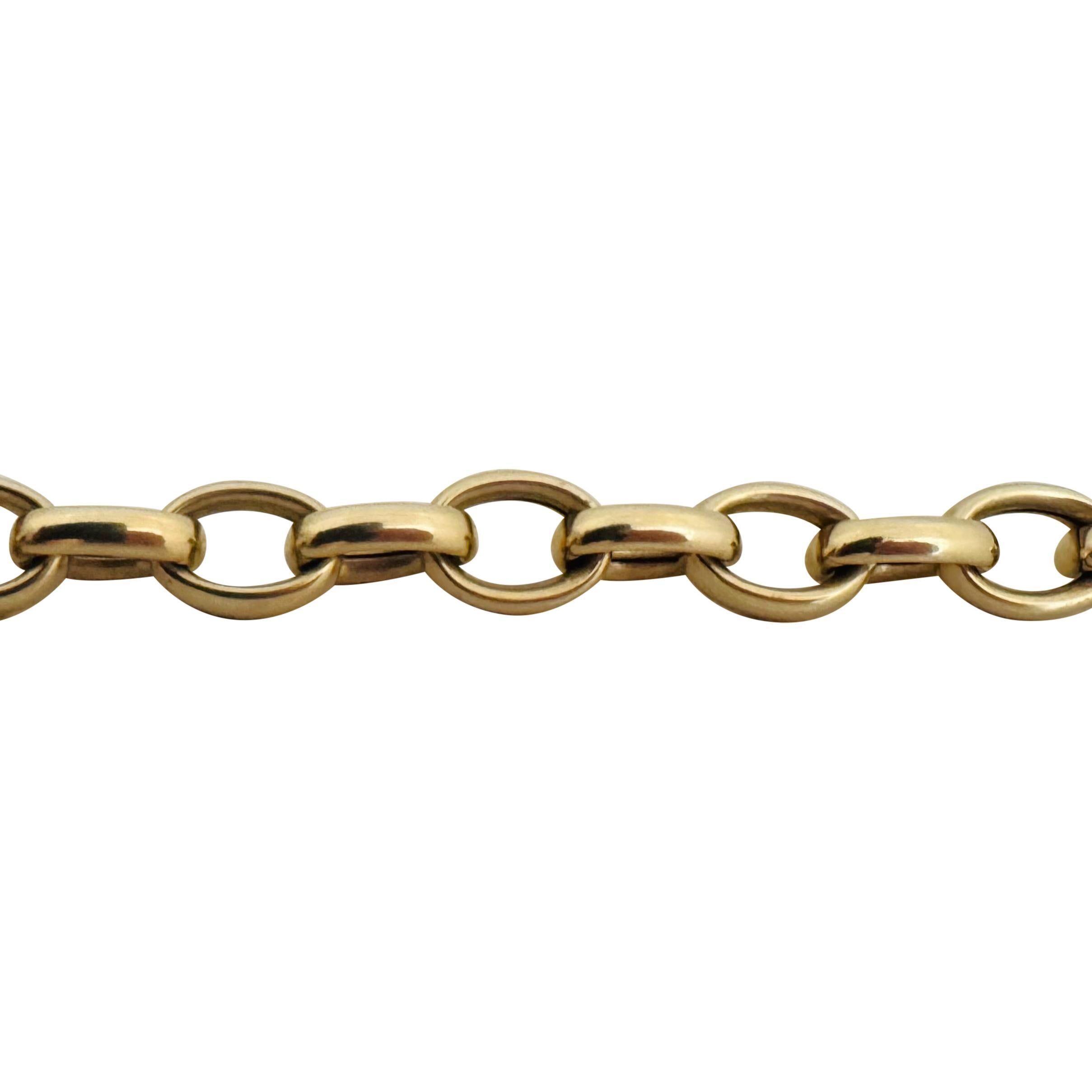 14k Gelbgold 5.8g Hohllicht 8,5 mm Oval Kabel-Gliederarmband 7,75