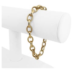 14k Gelbgold 5.8g Hohllicht 8,5 mm Oval Kabel-Gliederarmband 7,75"