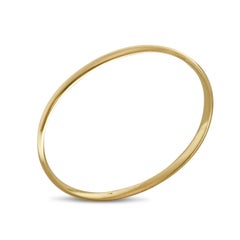 14 Karat Yellow Gold Heavy Oval Slip-On Bangle by Manart