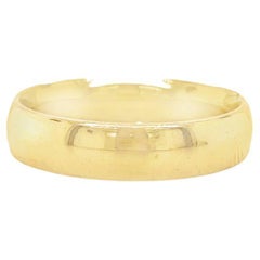 14K Yellow Gold 5mm Slightly Domed Comfort Fit Wedding Ring