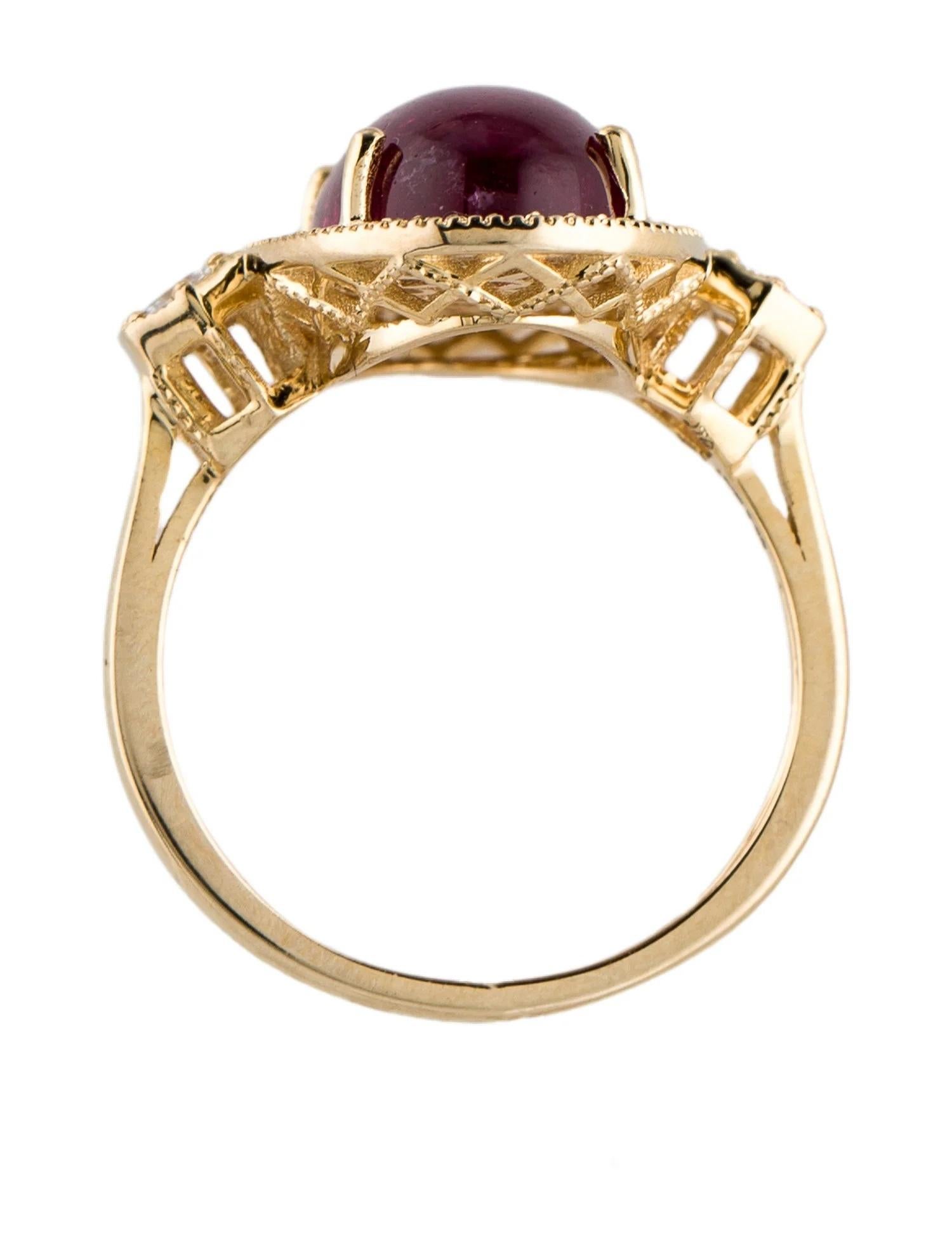 Cockta en or jaune 14K avec tourmaline rose de 6,34 ct, saphir de 0,23 ct et diamant de 0,08 ctw Neuf - En vente à Holtsville, NY