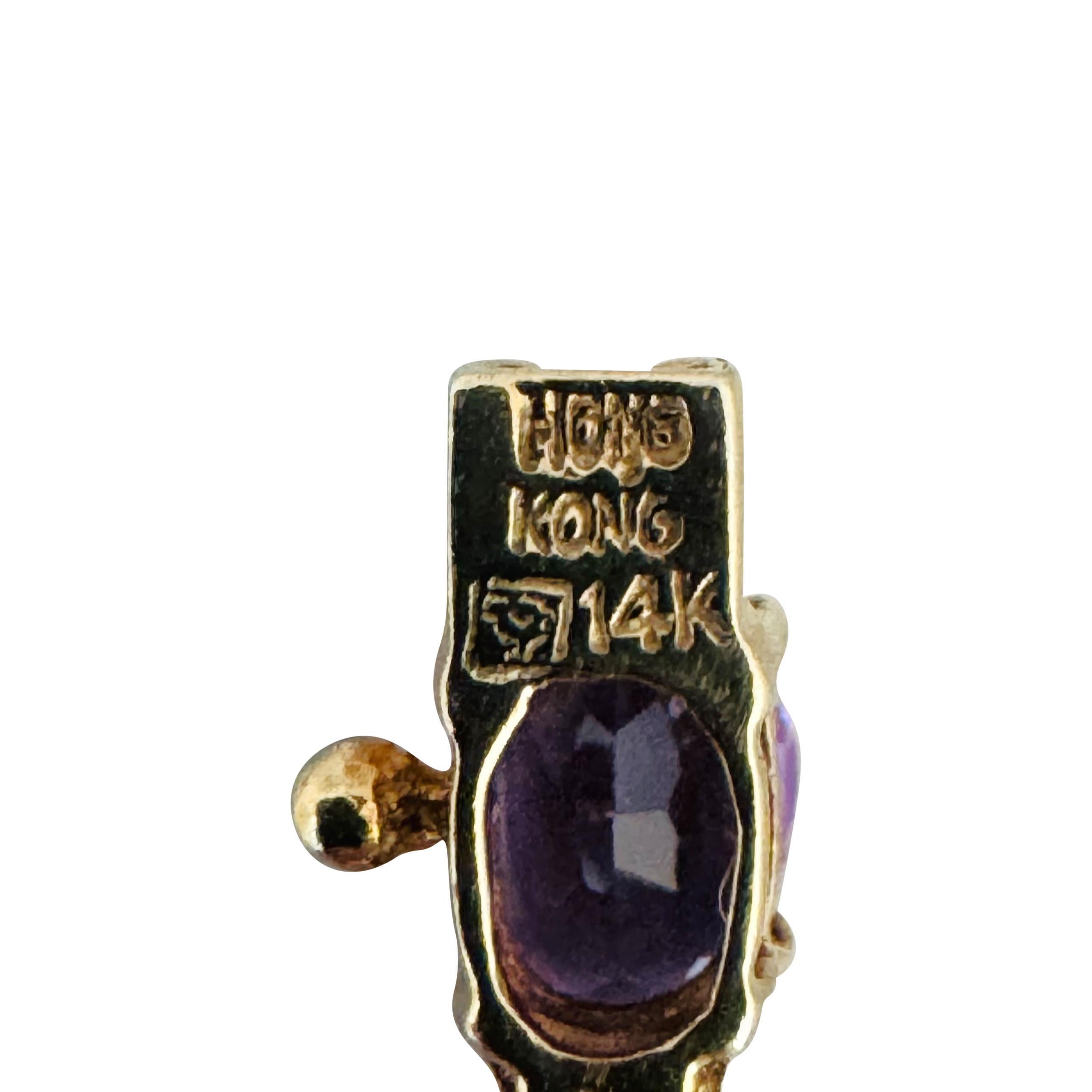 14k Yellow Gold 6.4g Ladies Amethyst Tennis Bracelet 7.25