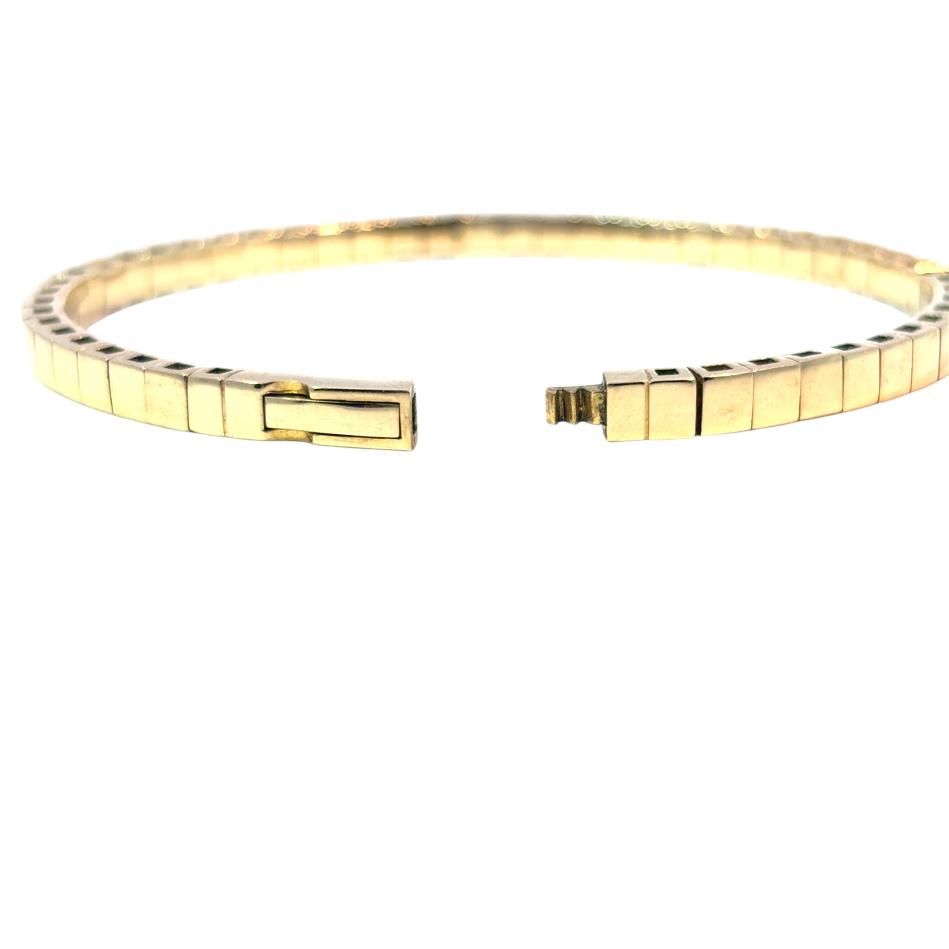 Bracelet jonc en or jaune 14 carats serti de 6,5 carats de diamants en vente 8