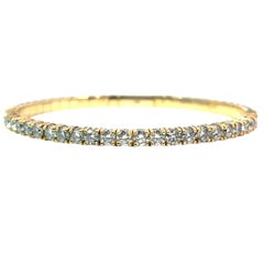 14k Yellow Gold 6.5ctw Diamond Set Bangle Bracelet