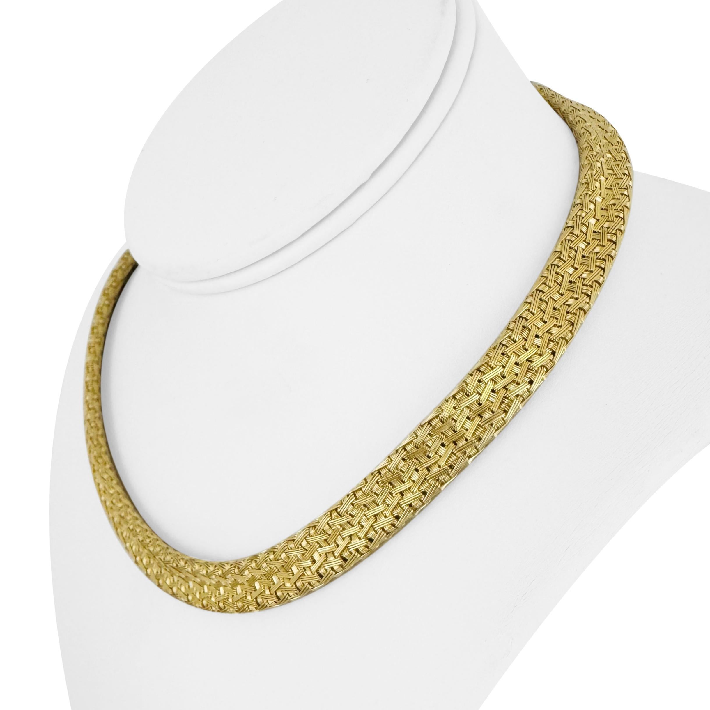 Collana con maglie intrecciate in oro giallo 14k 67g solido 10mm Italia 17