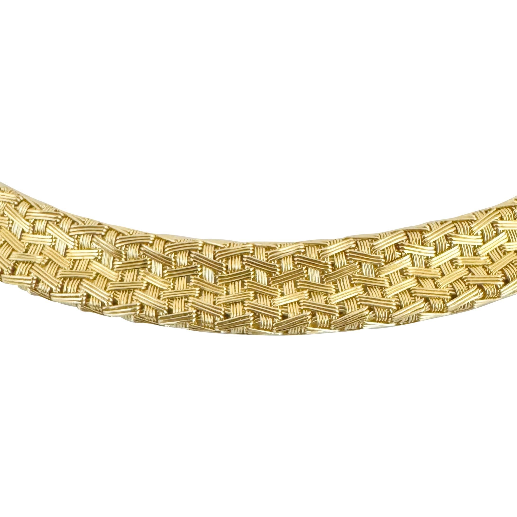 Collana con maglie intrecciate in oro giallo 14k 67g solido 10mm Italia 17