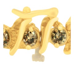 14K Gelbgold 6ct TDW Rundschliff Diamant 'S' Armband 'K-L, I1-I2'