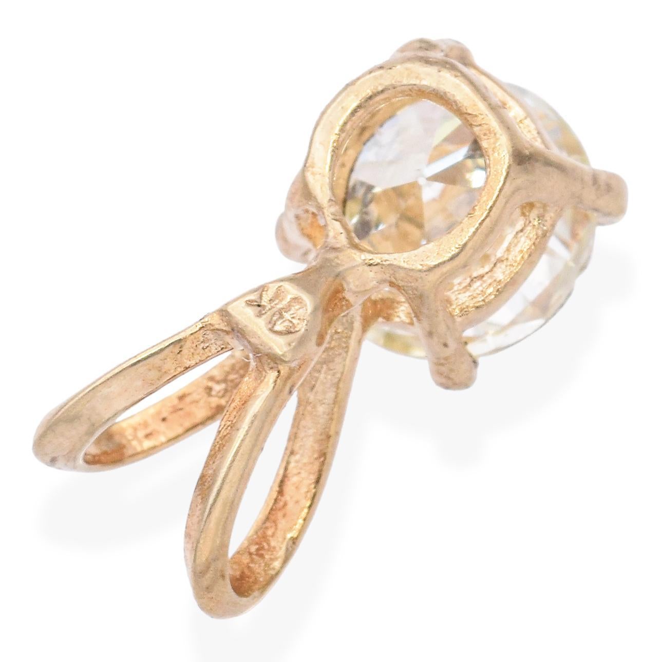 De las mujeres Colgante Solitario de Diamante de Oro Amarillo de 14k .70ct en venta