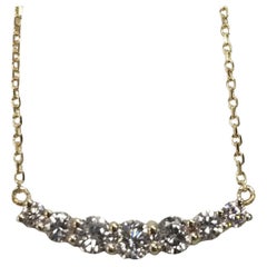 14K Gelbgold .75CT Diamant-Halskette