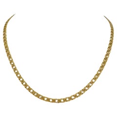 14k Gelbgold 7.6g Hohl Damen 3mm Double Curb Gliederkette Halskette Italien 18"
