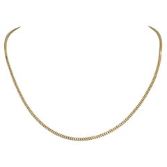 14k Yellow Gold 7.6g Polished Squared 2mm Box Link Chain Necklace 20"