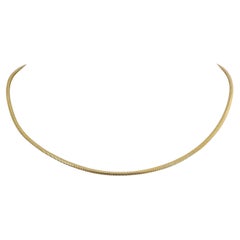 14k Yellow Gold 7.7g Solid Thin 1.8mm UnoAErre Snake Link Necklace Italy 16"