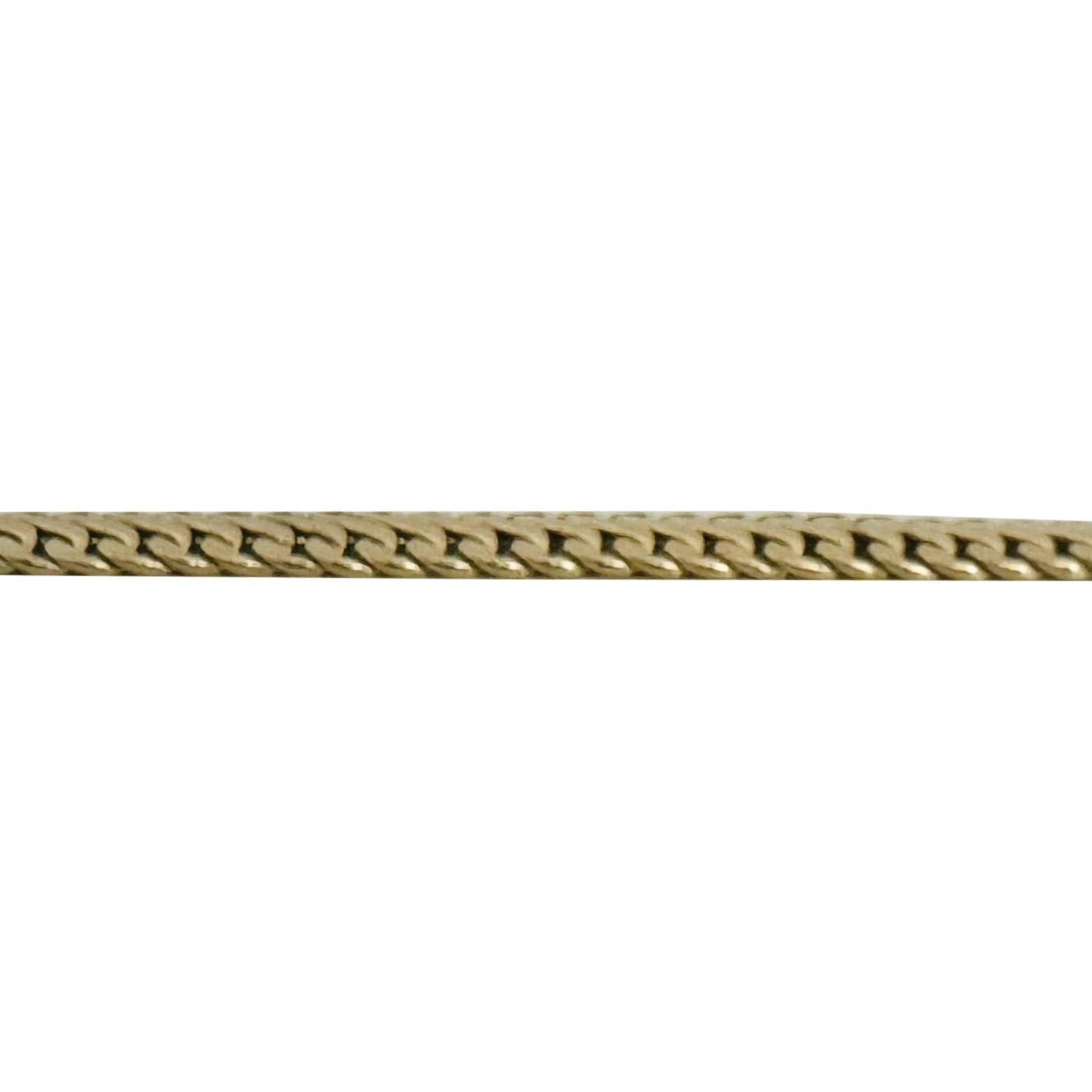 14k Gelbgold 7g poliertes flaches 7mm Fancy Curb Gliederarmband Italien 8