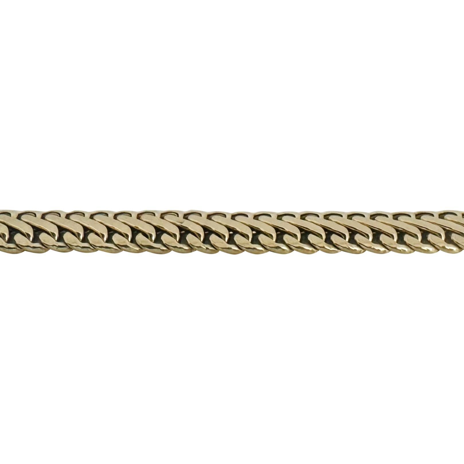 14k Gelbgold 7g poliertes flaches 7mm Fancy Curb Gliederarmband Italien 8
