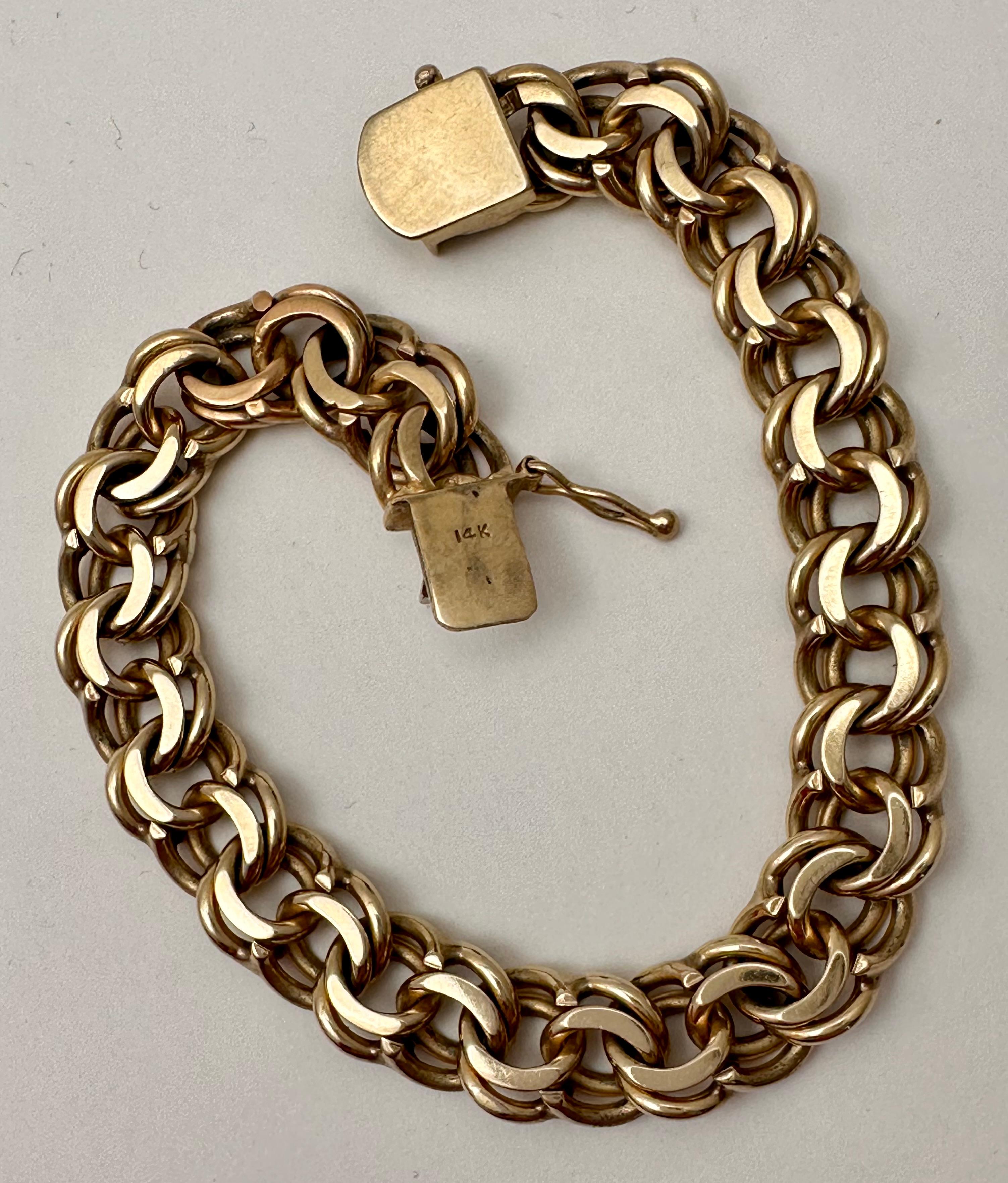 Moderne Bracelet en or jaune 14k 8