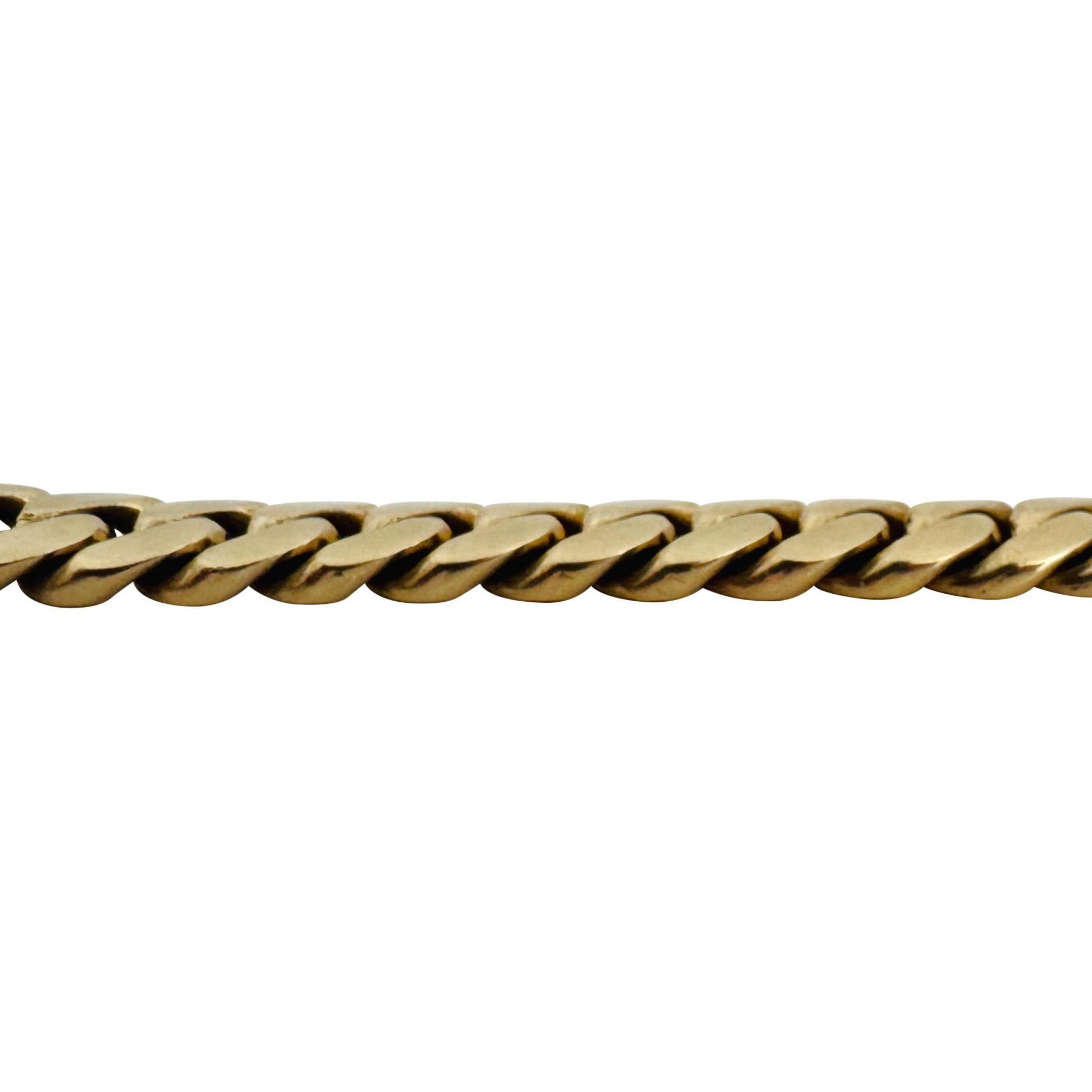 Pulsera de eslabones cubanos para hombre de oro amarillo de 14k 83,2 g macizo 11 mm 8,5