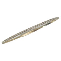 Bracelet flexible en or jaune 14K avec diamant de 0,85 CTW