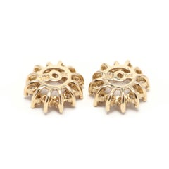 14 Karat Yellow Gold and .85 Carat Diamond Earring Jackets