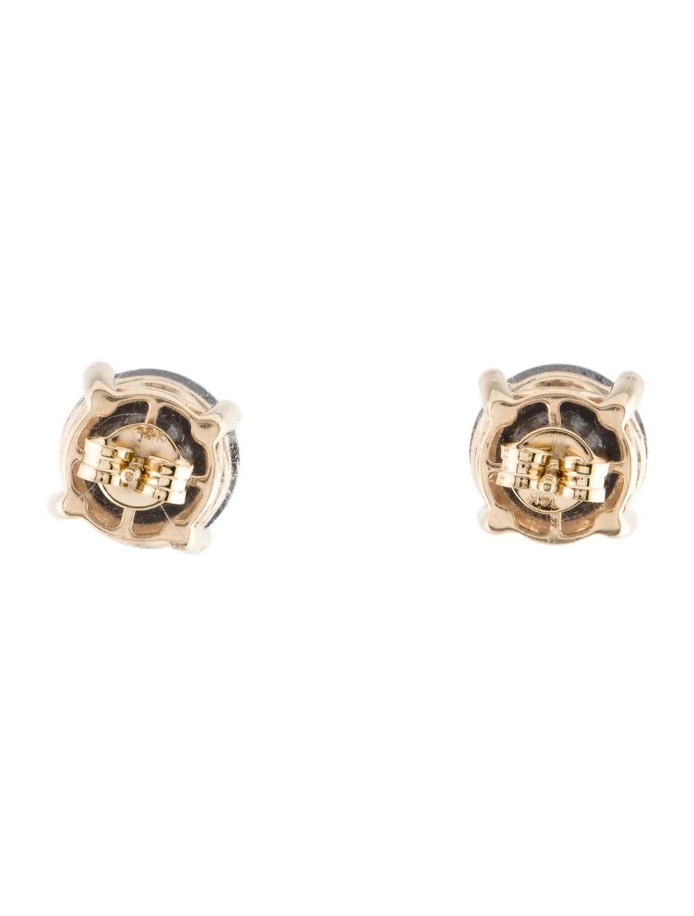 Round Cut 14K Yellow Gold 8.90ctw Diamond Stud Earrings - Classic Brilliance, Timeless  For Sale