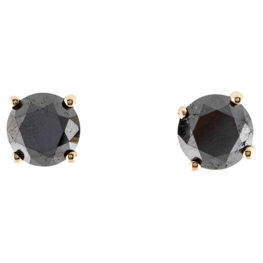 14K Yellow Gold 8.90ctw Diamond Stud Earrings - Classic Brilliance, Timeless  For Sale
