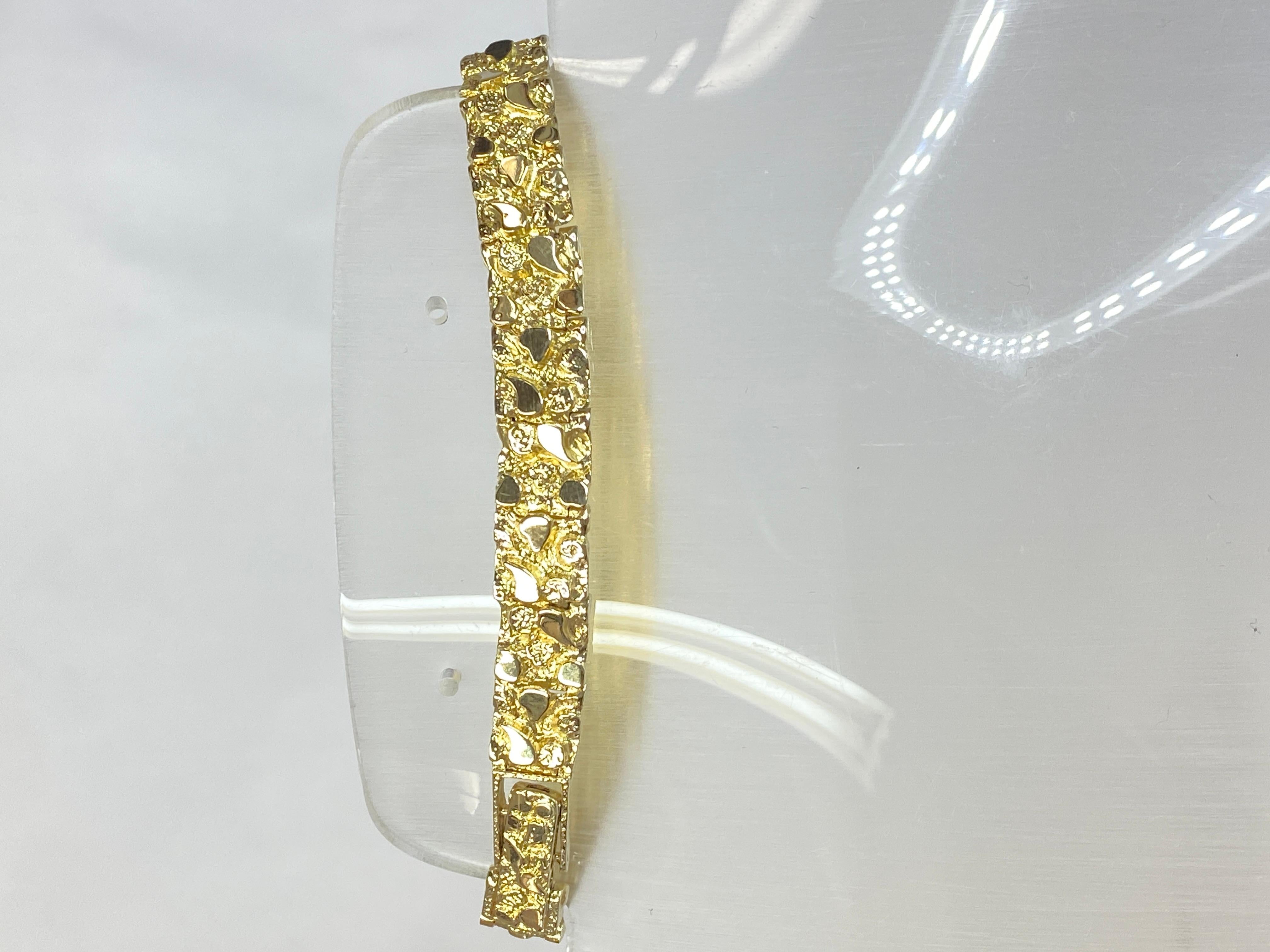 Moderne 14K Yellow Gold Luxurious 8mm Wide Nugget Style 7
