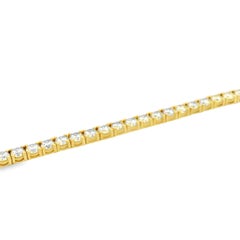 14k Gelbgold 9,04ctw runde Brillant-Diamant-Tennis-Armband