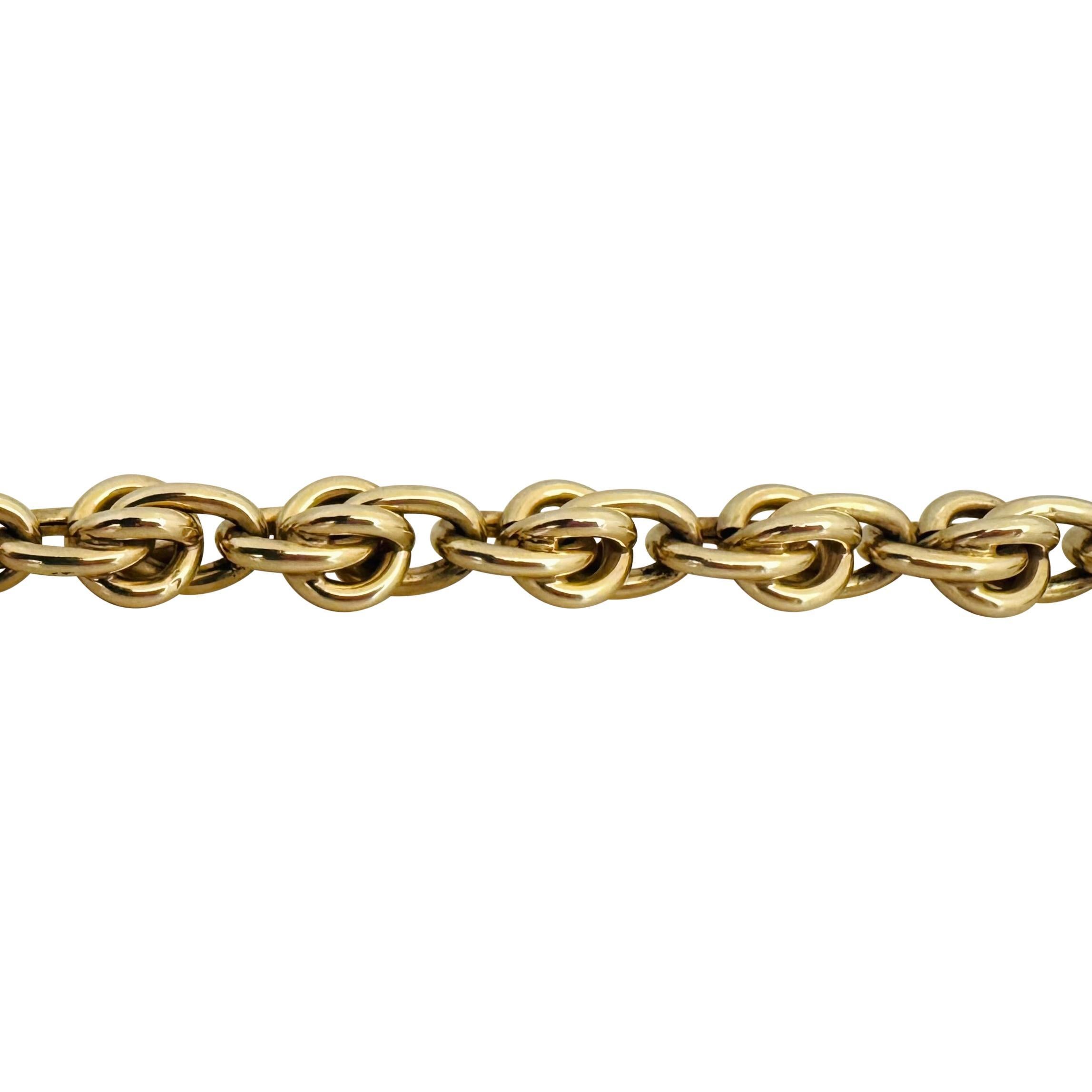Women's 14k Yellow Gold 93g Heavy Long 8mm Fancy Cable Link Chain Necklace Italy 30