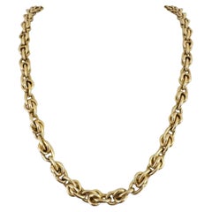 14k Yellow Gold 93g Heavy Long 8mm Fancy Cable Link Chain Necklace Italy 30"