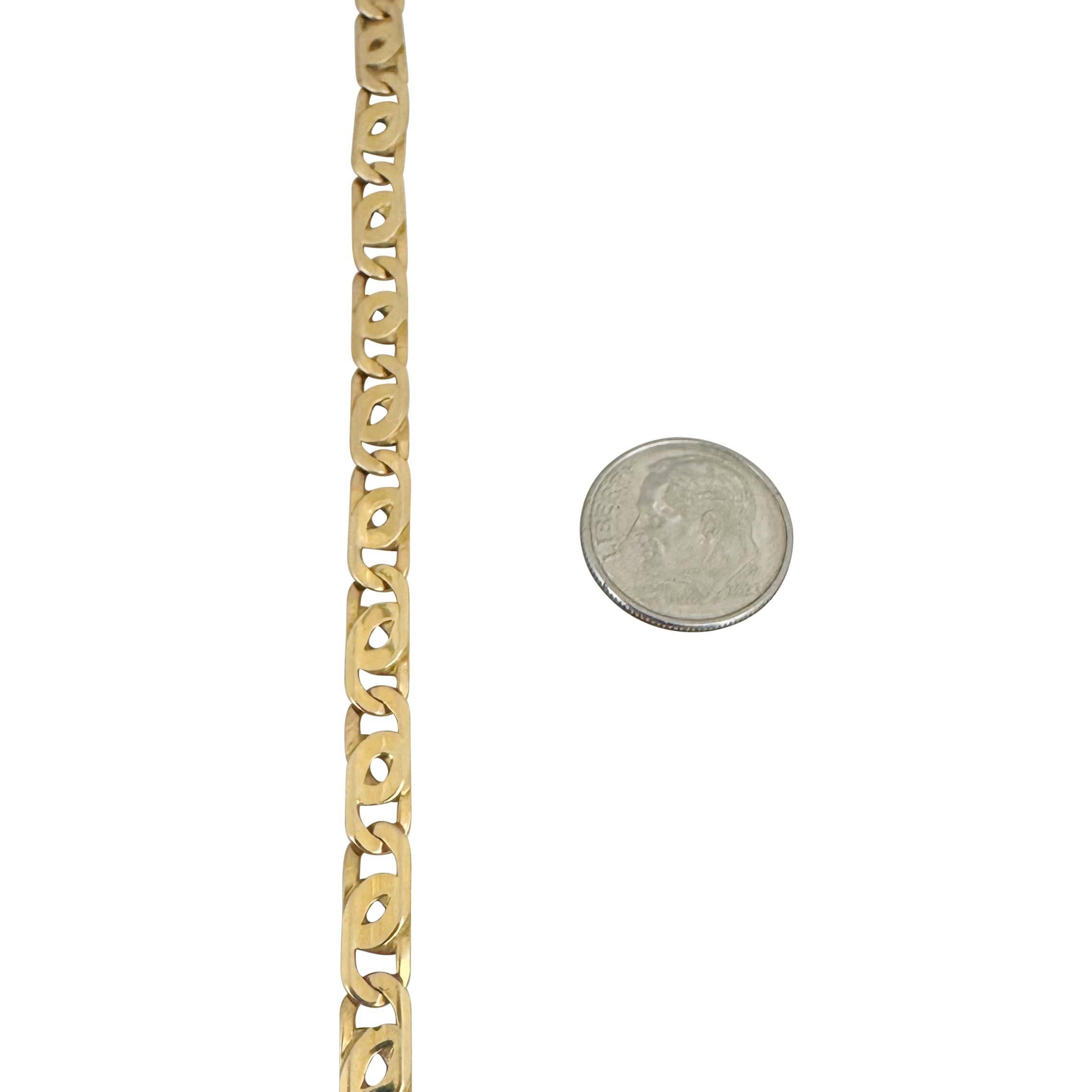 14k Yellow Gold 9.5g Solid Ladies 5mm Fancy Curb Link Bracelet Italy 7