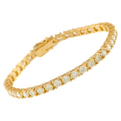 14K Yellow Gold 9.64ct Diamond Tennis Bracelet MF11-020226