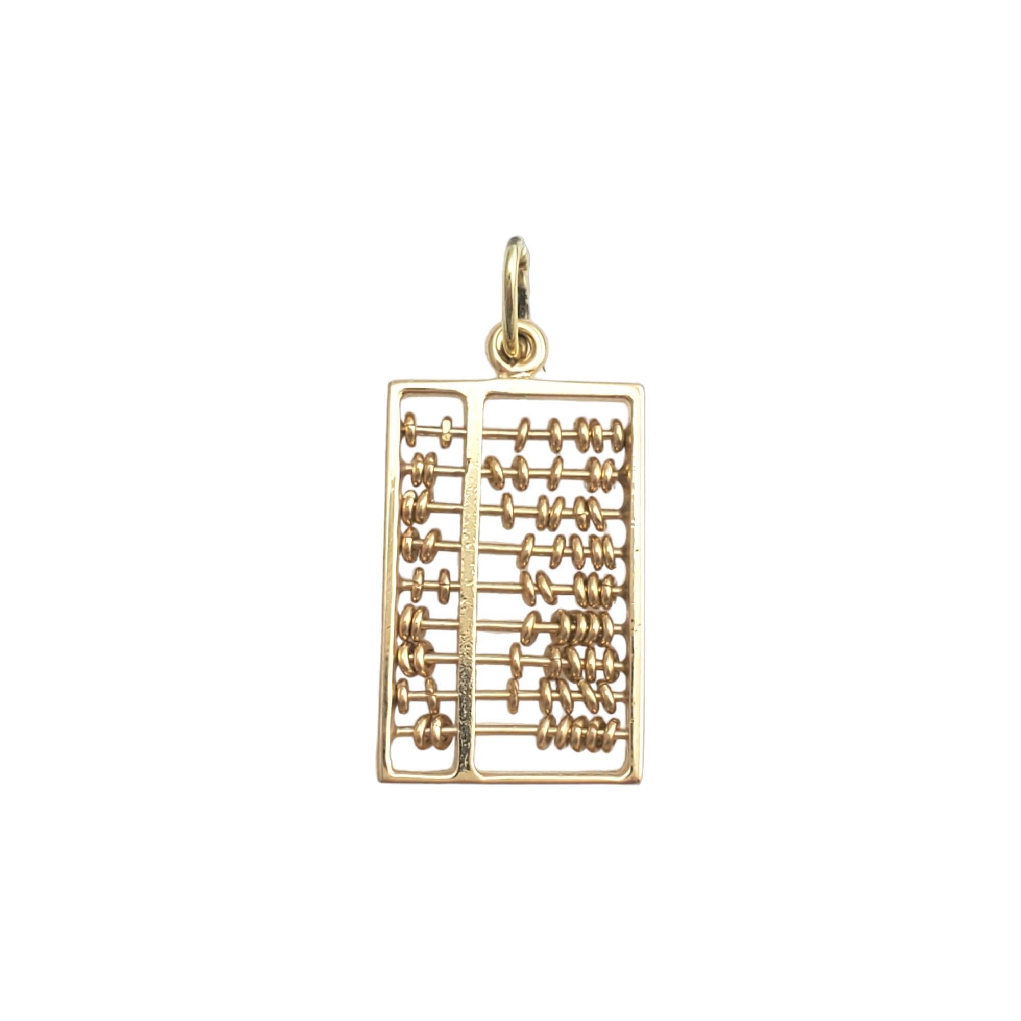 14K Yellow Gold Abacus Charm with Sliding Beads #16599 In Good Condition For Sale In Washington Depot, CT