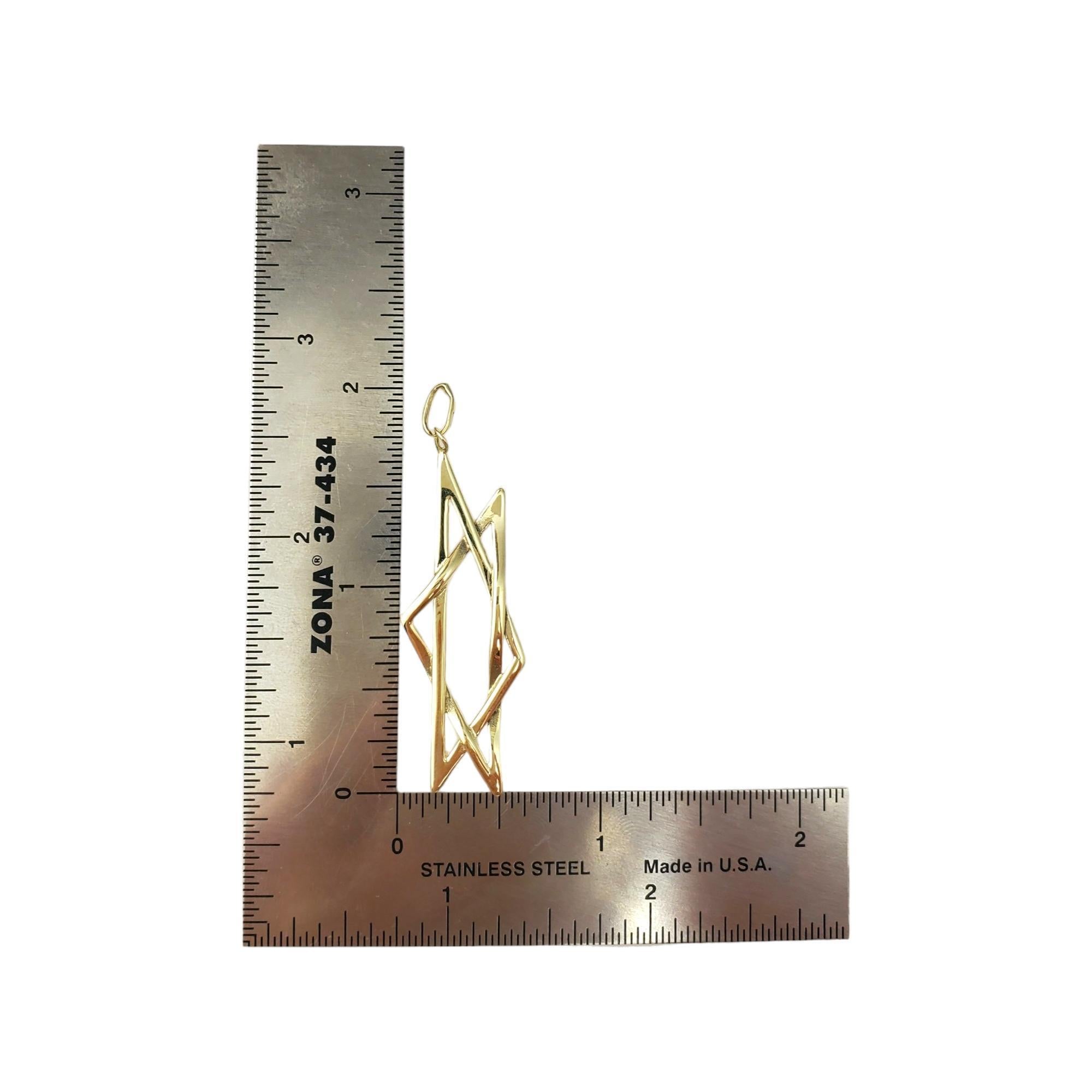 Women's 14K Yellow Gold Abstract Star of David Pendant #19793