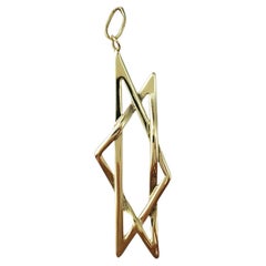 14K Yellow Gold Abstract Star of David Pendant #19793