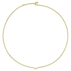 14K Yellow Gold Adjustable 14" & 15" Wire Choker Necklace w/ Hook Closure