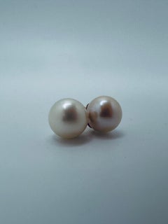 14K Yellow Gold Akoya Pearl Stud Earrings
