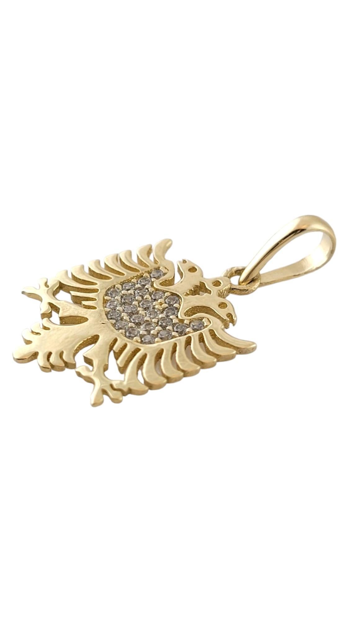 14k gold albanian eagle pendant