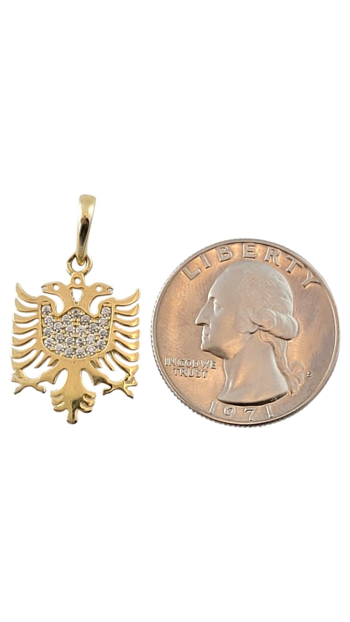 14K Gelbgold Albanischer Adler-Anhänger #17344 1