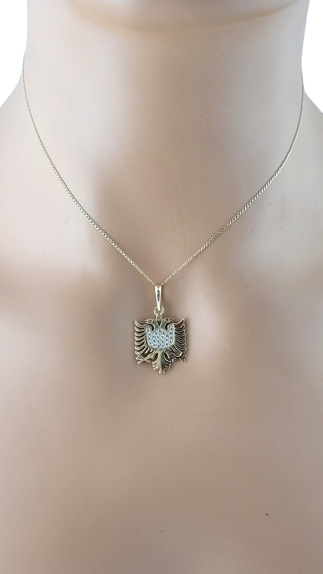 14K Gelbgold Albanischer Adler-Anhänger #17344 2