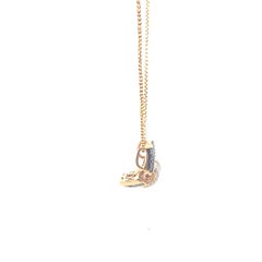 14K Yellow Gold Alexandrite & Diamond Pendant Necklace