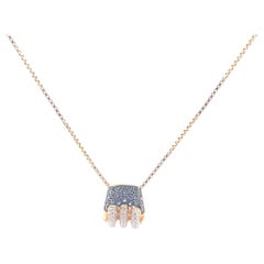 14K Yellow Gold Alexandrite & Diamond Pendant Necklace