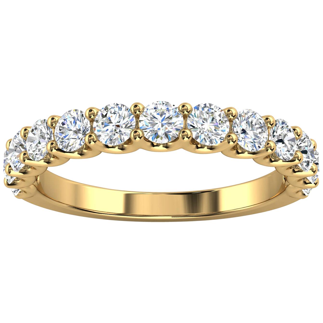 14k Yellow Gold Alina "U" Shape Diamond Ring '4/5 Ct. Tw' For Sale