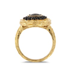 14 Karat Gold Alpinia Salt and Pepper Diamond Organic Ring 'Center 1.37 Carat'